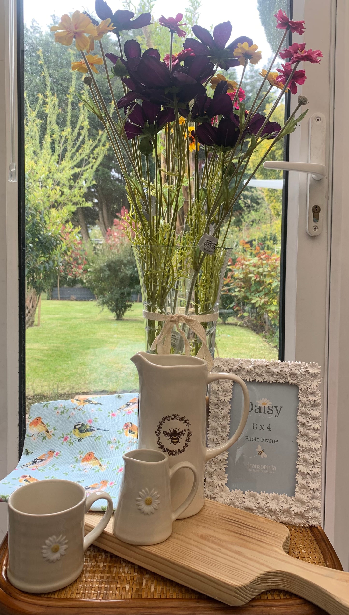 Birds & Blossom Tea Towel