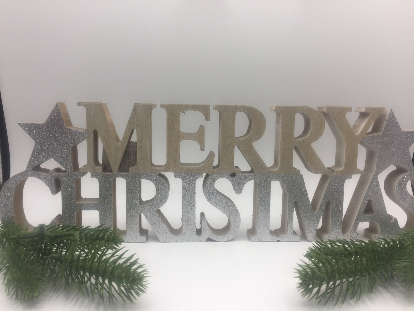 Merry Christmas Wooden Standing Words - 2 designs available