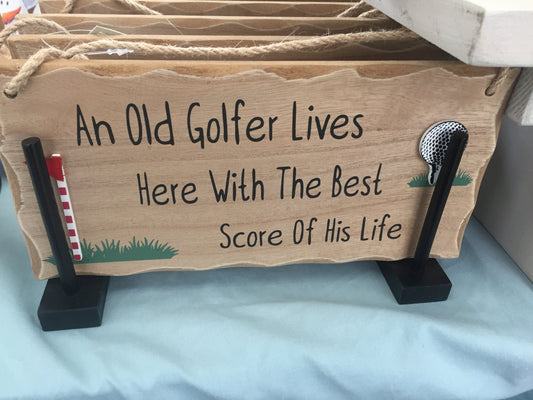 Wooden Golf Plaque
