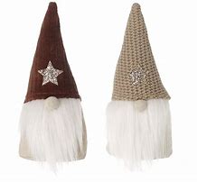 Pair of Natural & Fawn Knitted Fabric Gonks