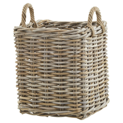Rattan Square Wicker Storage Log Baskets - 3 sizes available