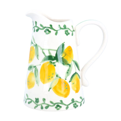 Artisan Lemon Stoneware Pitcher Jug
