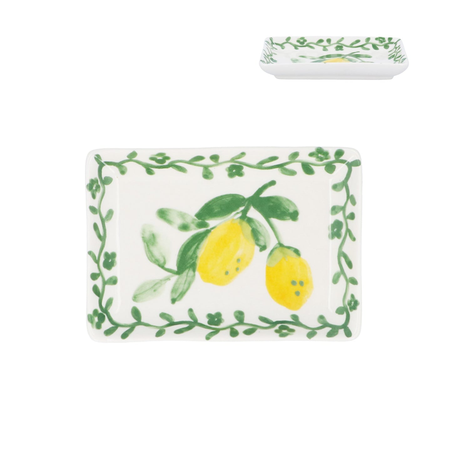 Artisan Lemon Stoneware Rectangular Serving Plate