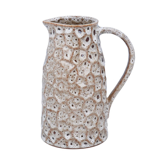 Stoneware Brown Speckled Crater Jug