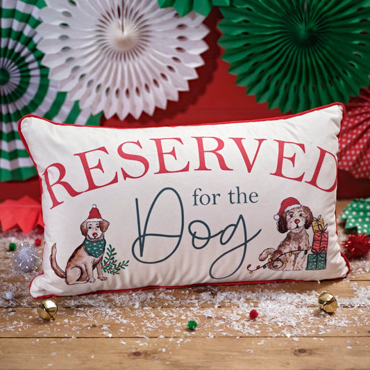 Reserved For The Dog Christmas Cushion