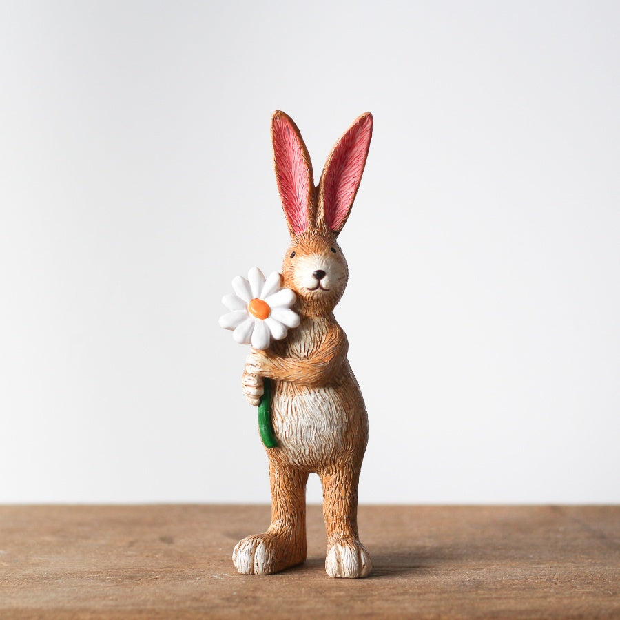Jasper Rabbit Ornament with Daisy