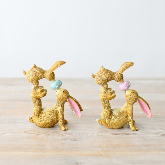 Kissing Bunnies Easter Ornament - 3 styles available - Shabbyquins