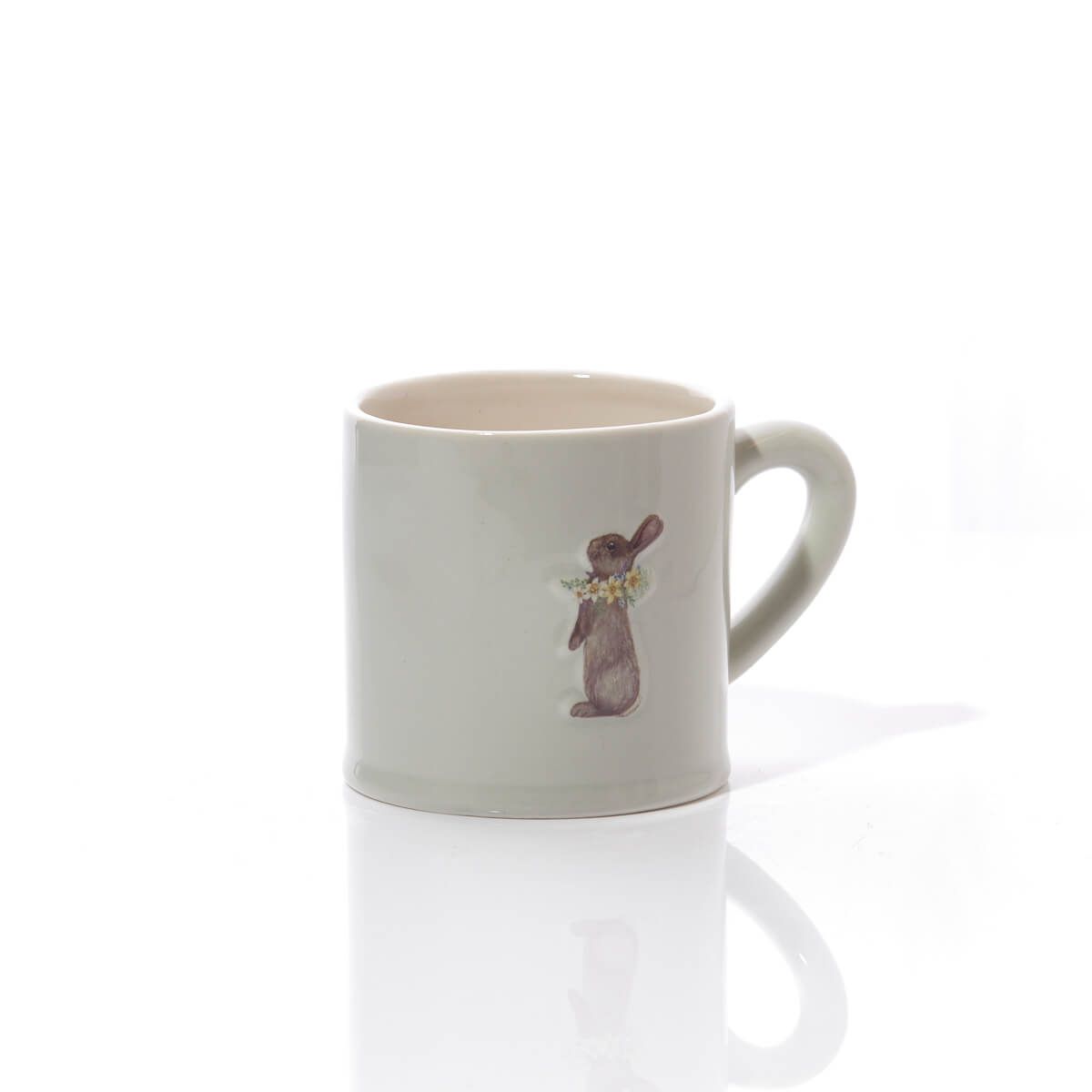 Stoneware Jug – Rabbit & Flowers