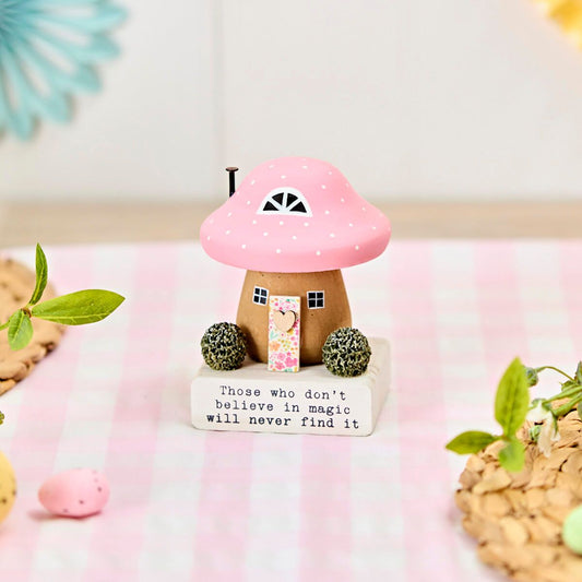 Mushroom House Wooden Block