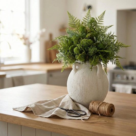 White Rustic Toby Vase - 2 sizes