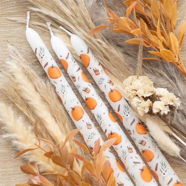 Pumpkin Taper Candles - set of 3