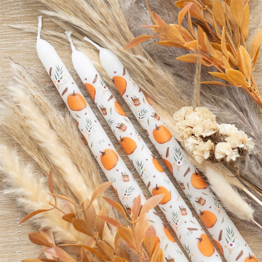 Pumpkin Taper Candles - set of 3