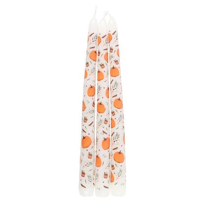 Pumpkin Taper Candles - set of 3
