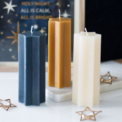 Star Shaped Taper Candles - 3 colours available