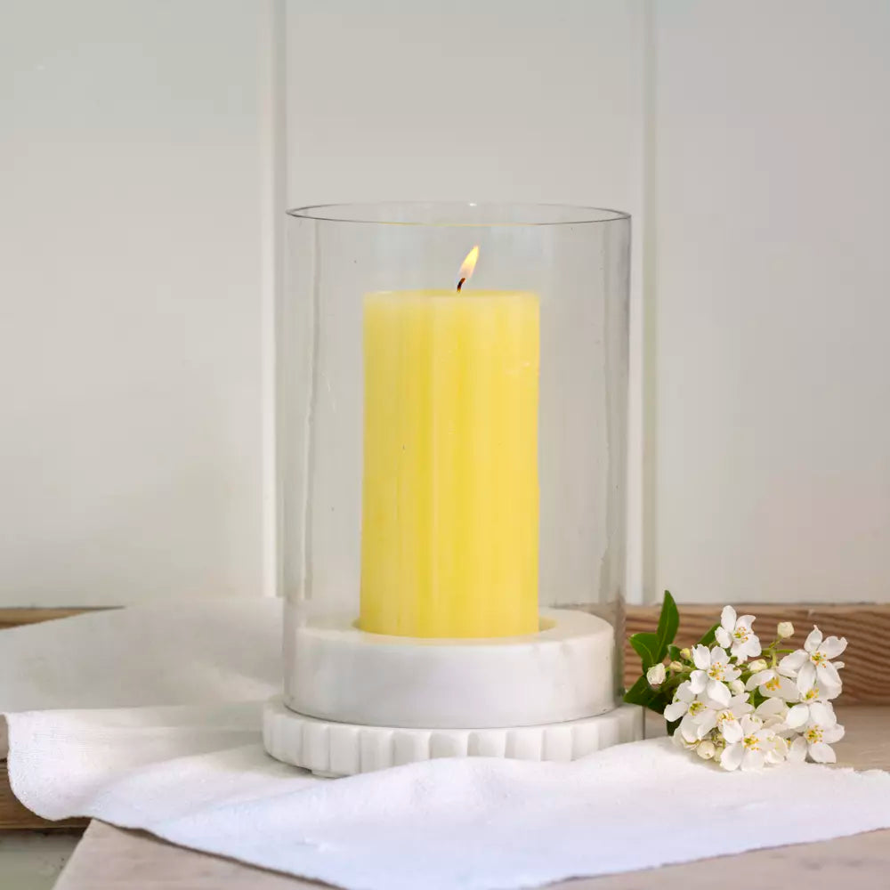 Makrana Marble Hurricane Lamp & Candle