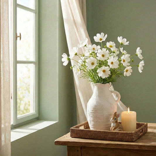 Elegant White Natural Kate Vase