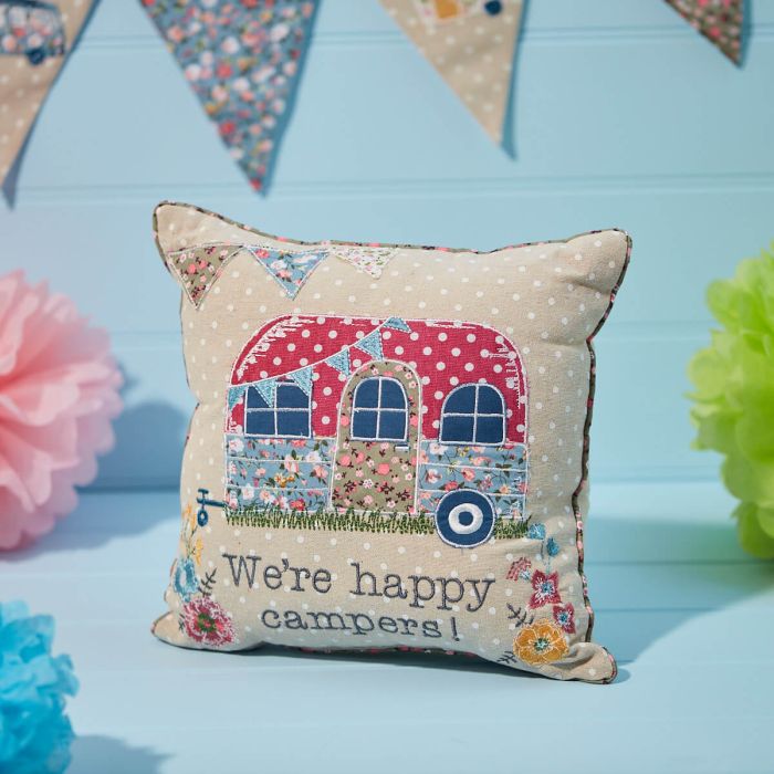 We're Happy Campers Mini Cushion