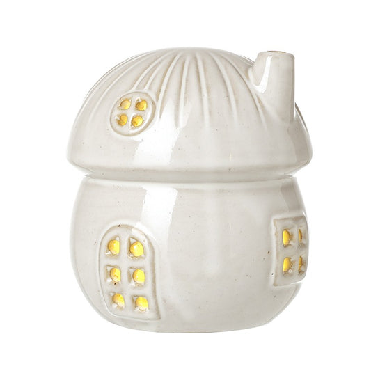 Light Up Porcelain Mushroom House - 2 styles available