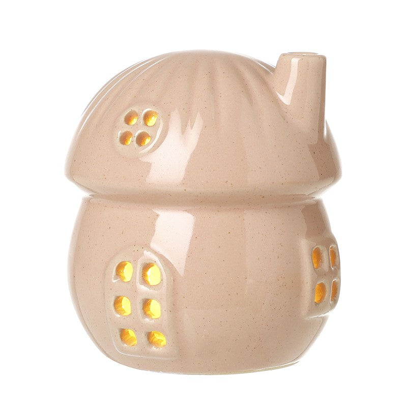 Light Up Porcelain Mushroom House - 2 styles available