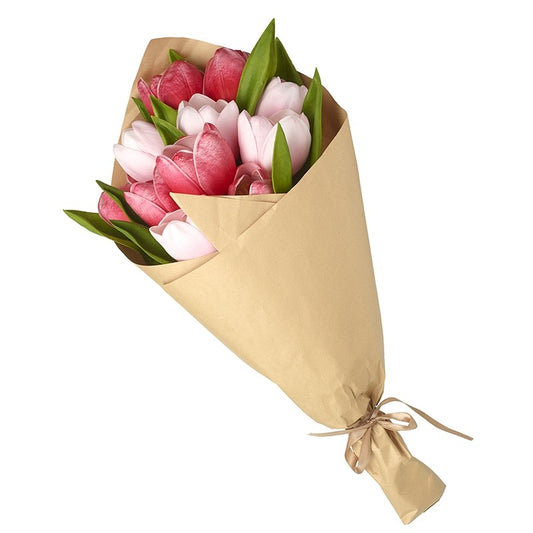 Bunch of Pink Faux Tulips