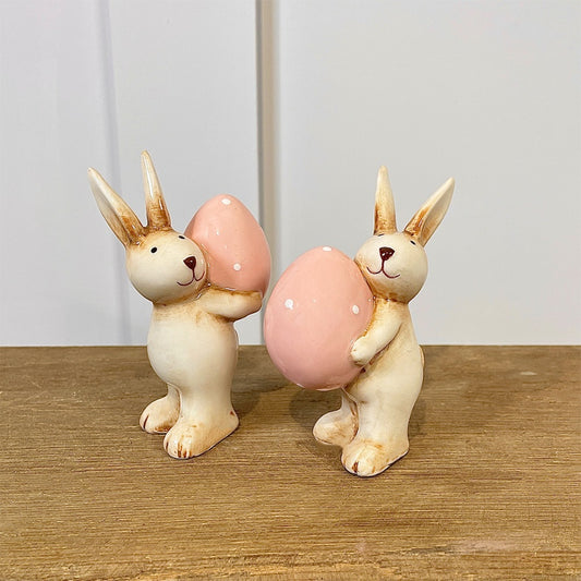 Assortment of 2 Rabbits with Eggs