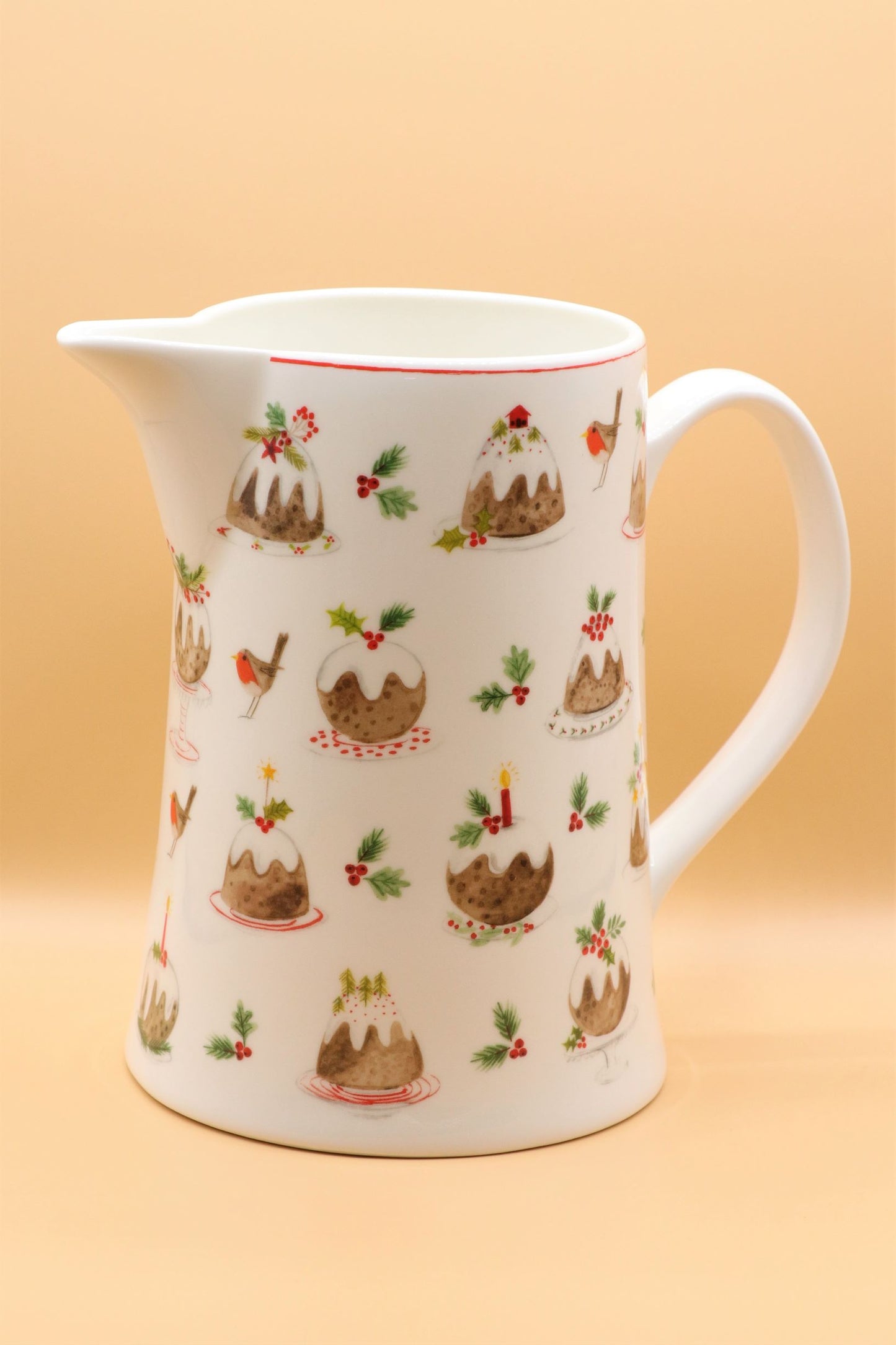 Bone China Jug - Gingerbread Men/Plum Pudding - Various Sizes Available