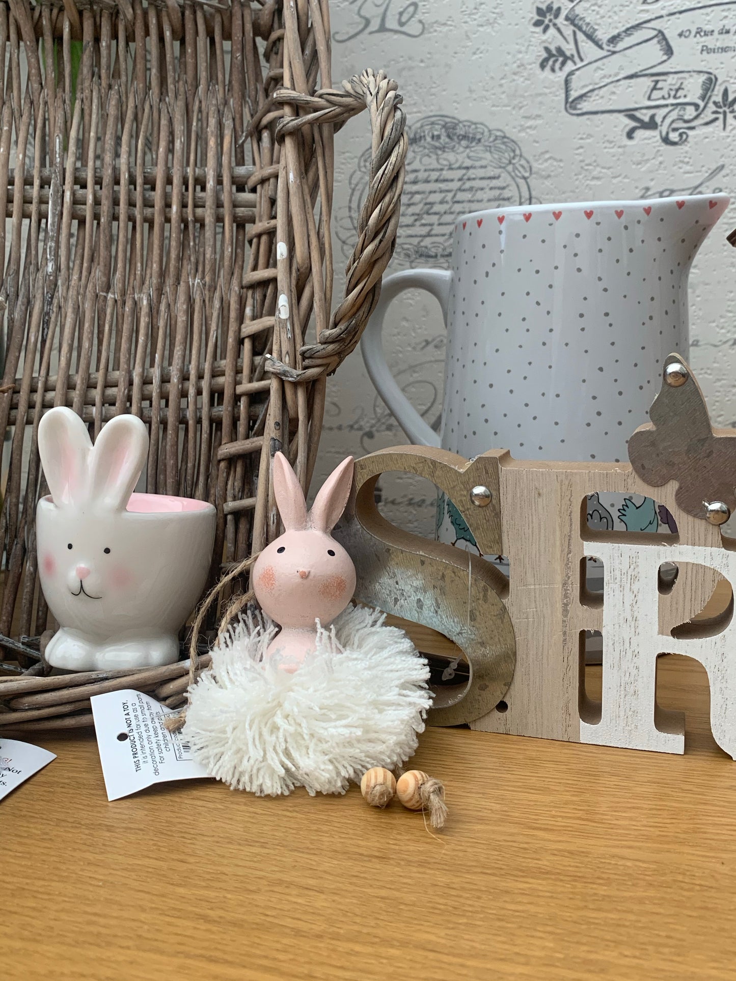 White Bunny Ceramic Egg Cup