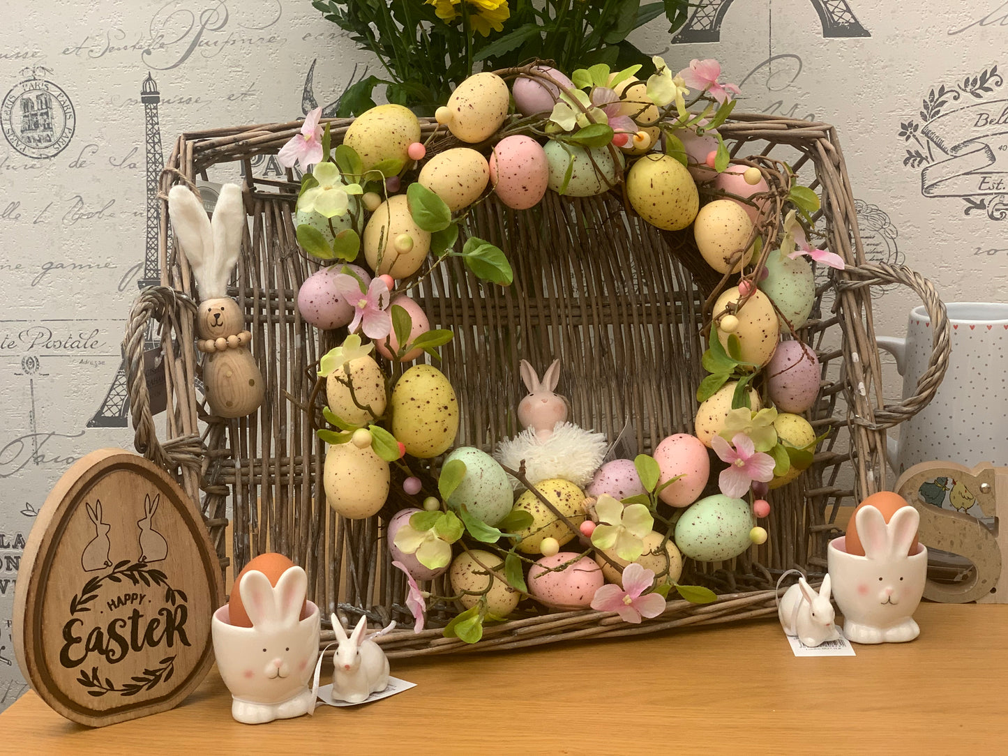 White Bunny Ceramic Egg Cup